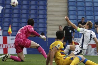 Harry Kane marque le but anglais KEYSTONE/AP/Joan Monfort
